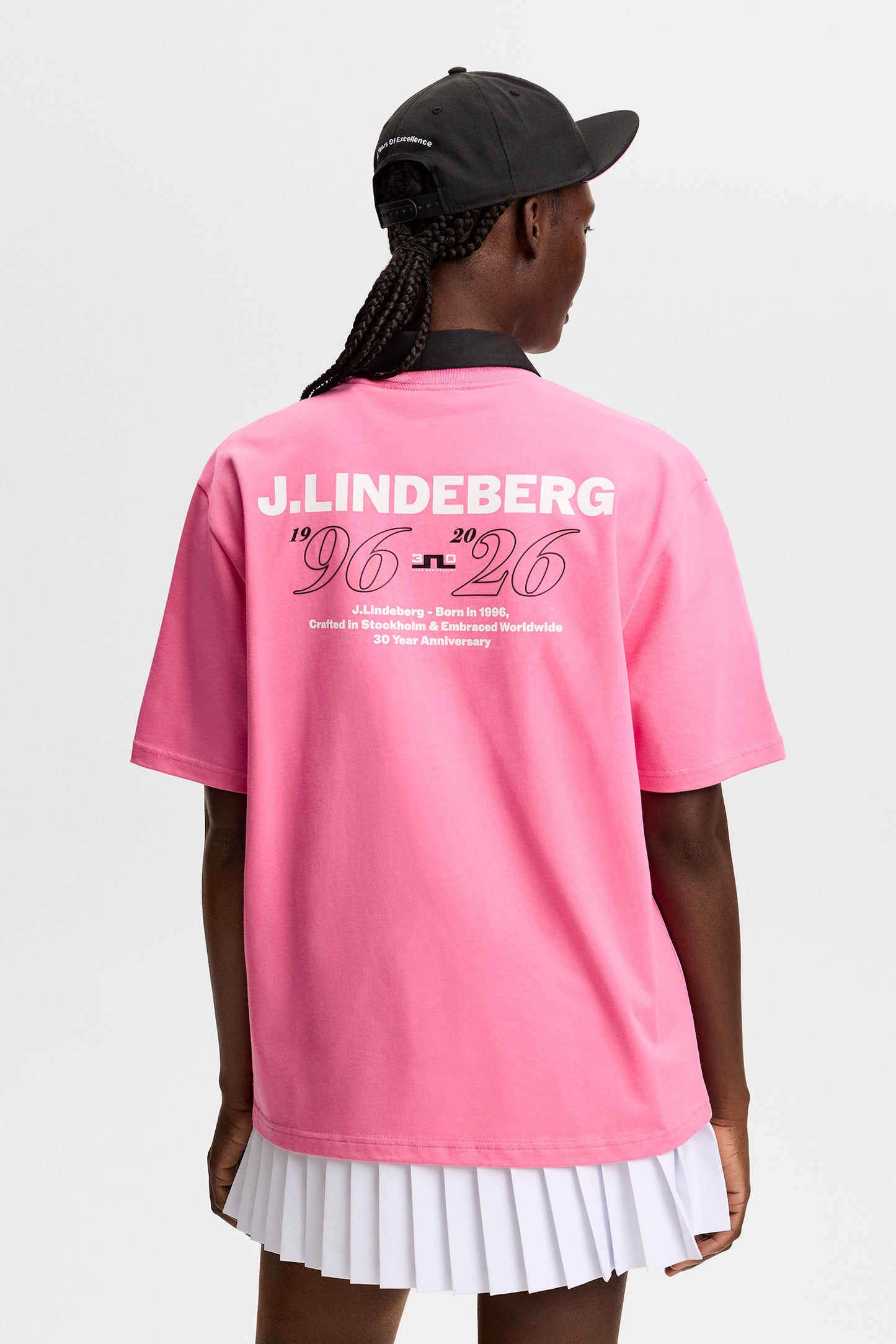30Y Hale T-shirt in Azalea Pink by J.Lindeberg