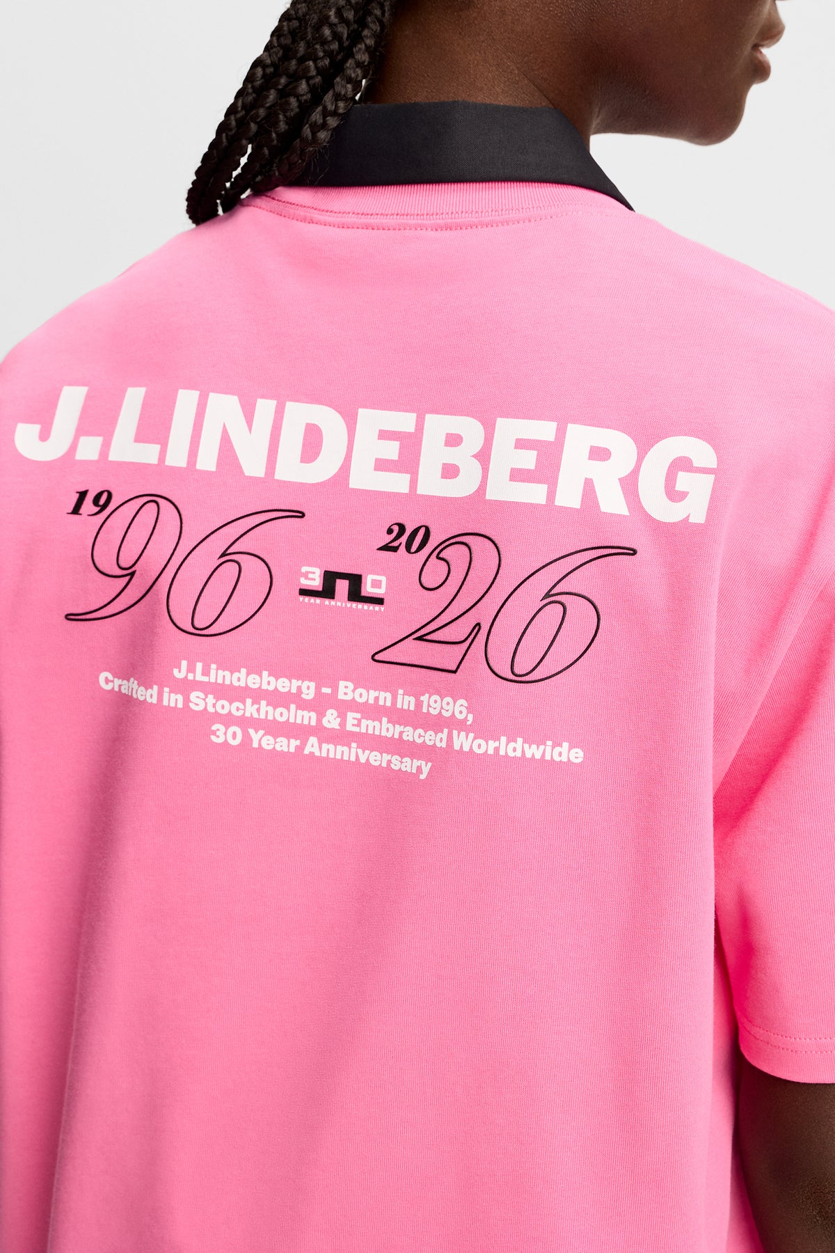 30Y Hale T-shirt in Azalea Pink by J.Lindeberg