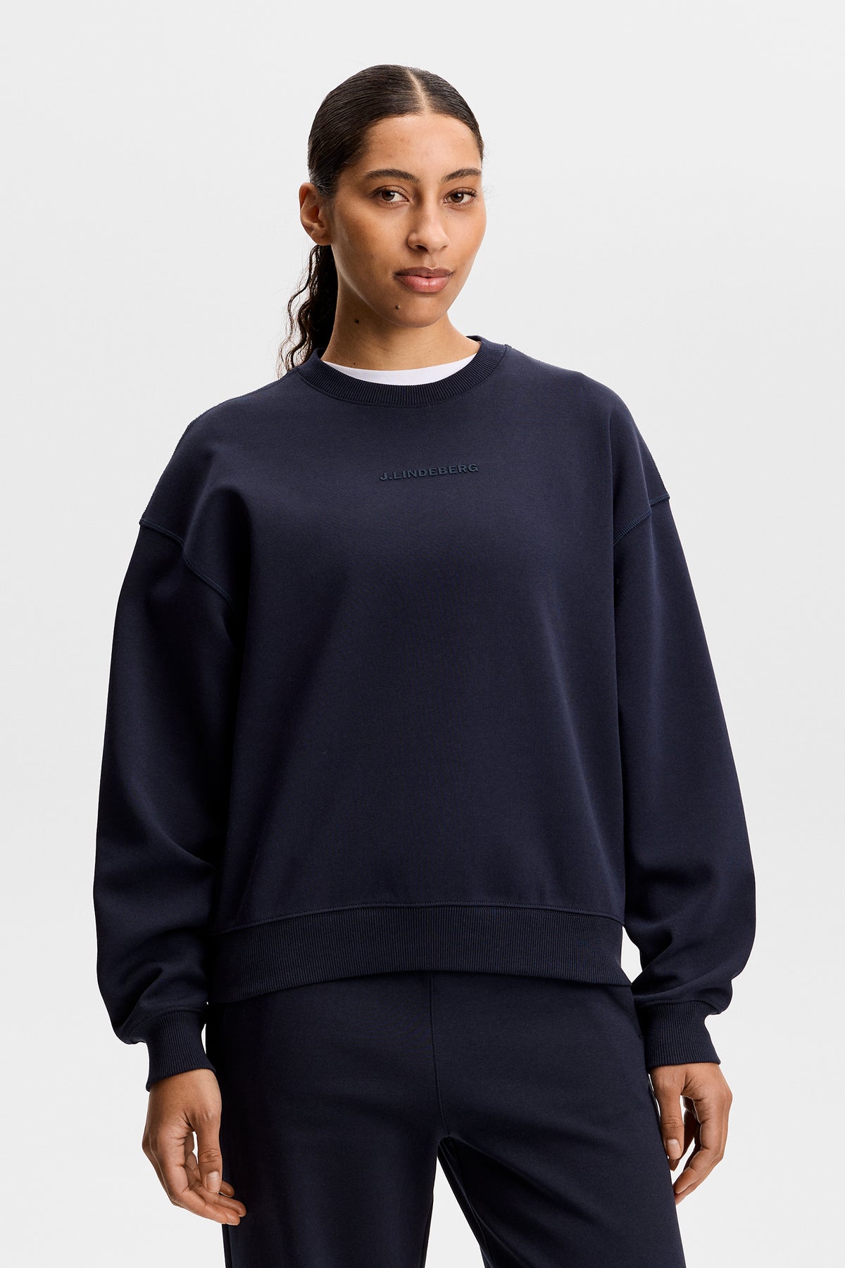 Cove Crew Neck in JL Navy by J.Lindeberg