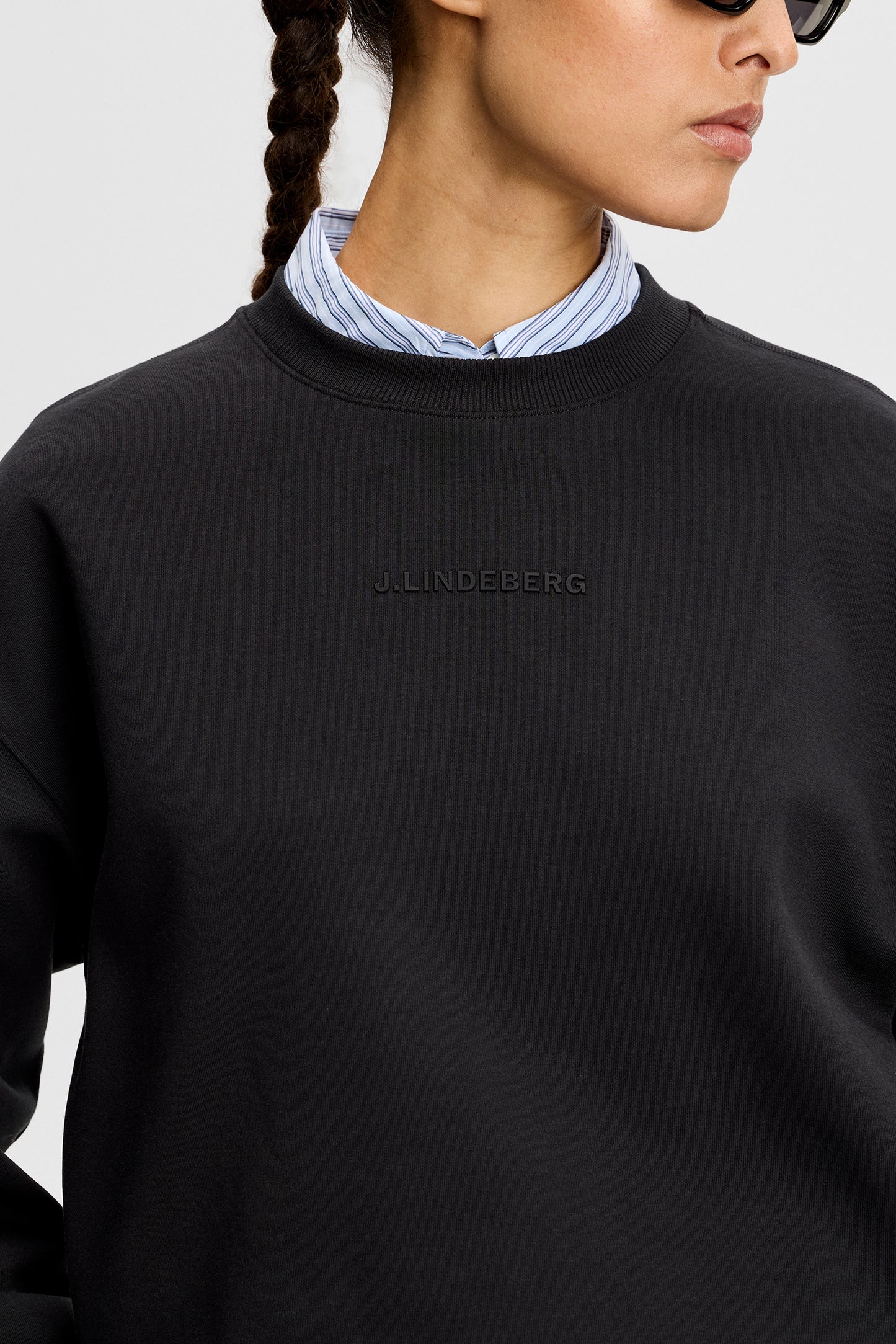 Cove Crew Neck in Black by J.Lindeberg
