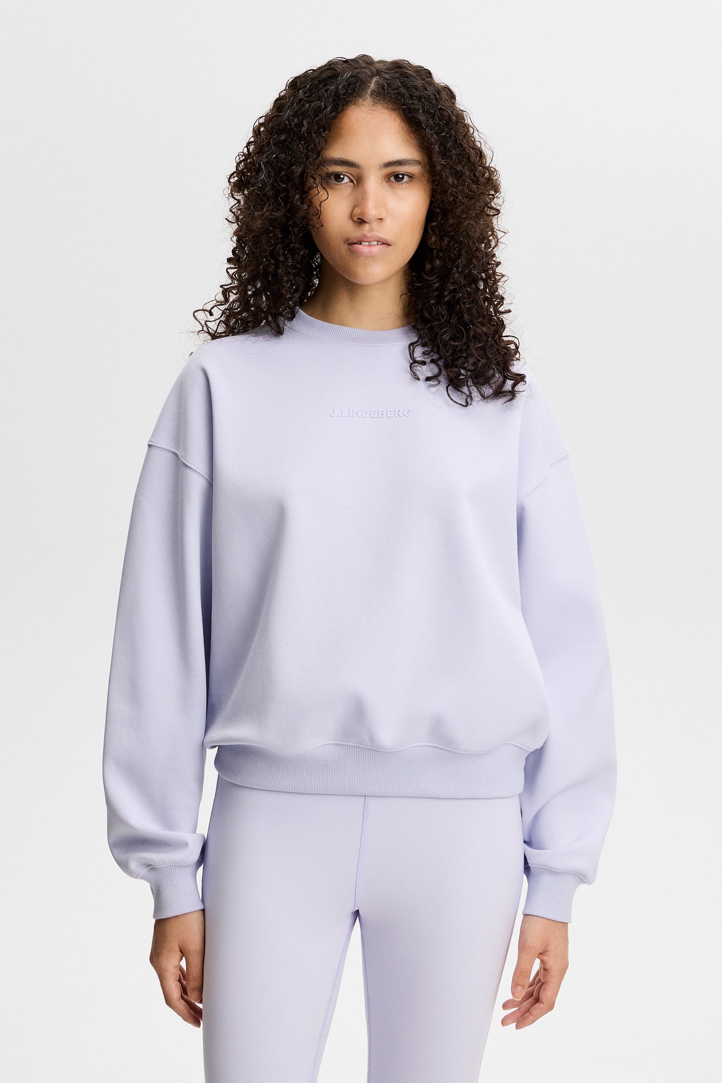 Cove Crew Neck in Purple Heather by J.Lindeberg