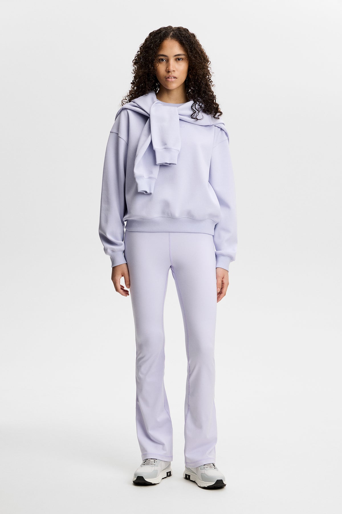 Cove Crew Neck in Purple Heather by J.Lindeberg