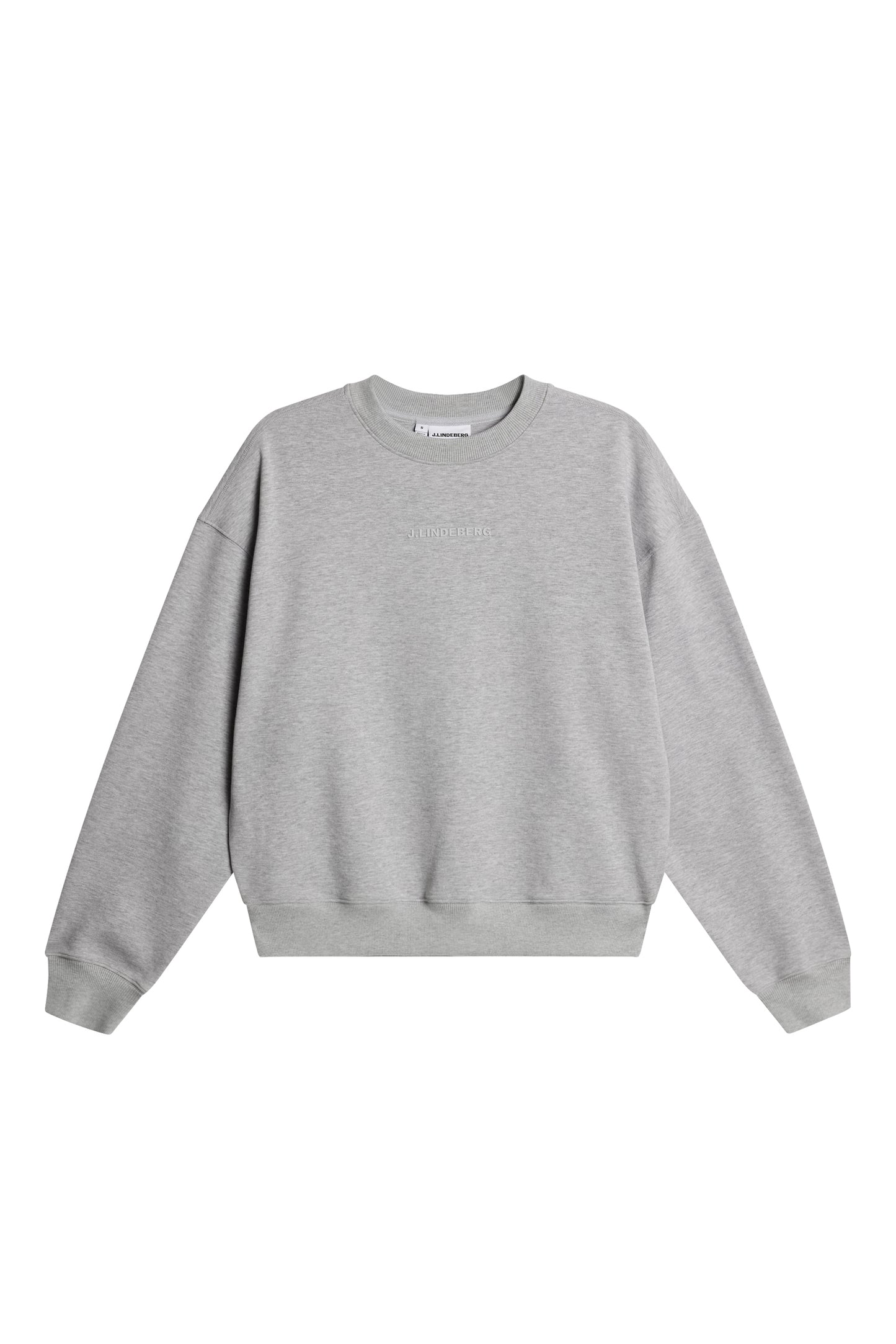 Cove Crew Neck in Light Grey Melange by J.Lindeberg
