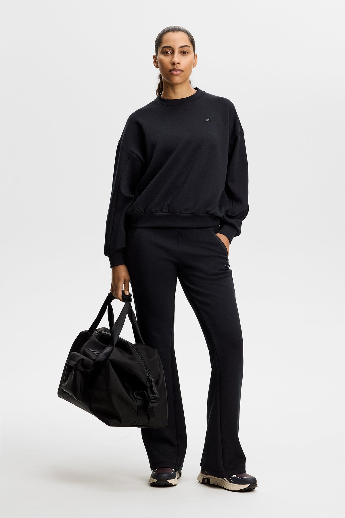 Aura Flare Pants in Black by J.Lindeberg