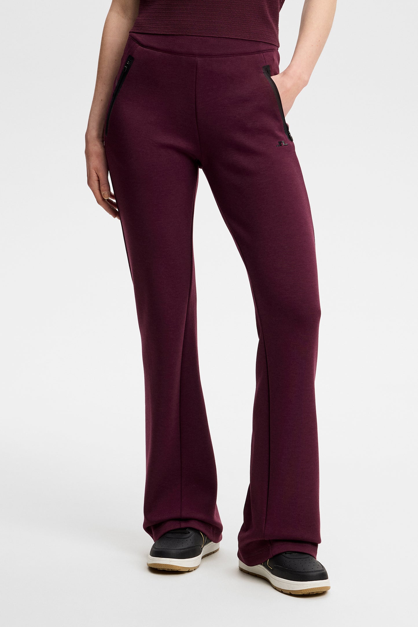 Aura Flare Pants in Winetasting by J.Lindeberg