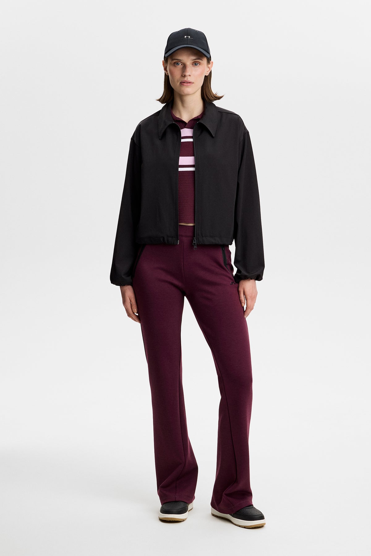 Aura Flare Pants in Winetasting by J.Lindeberg