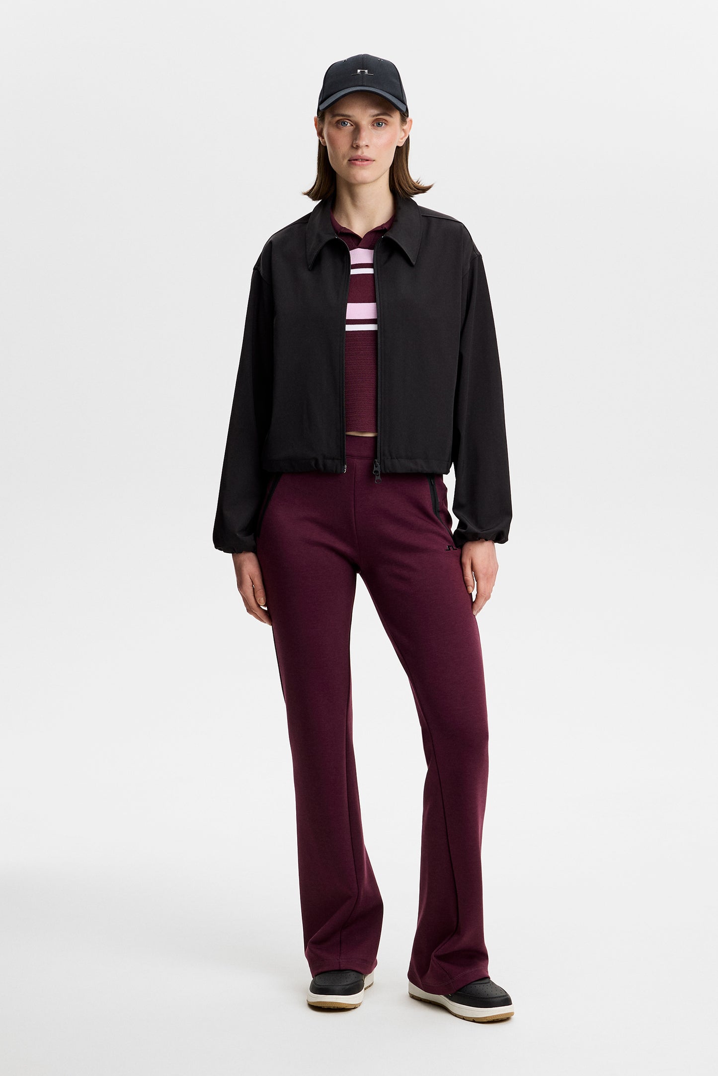 Aura Flare Pants in Winetasting by J.Lindeberg