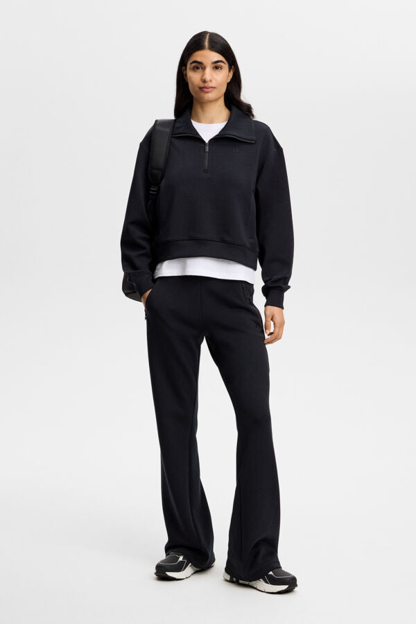 Funnel Zip Sweatshirt / Black