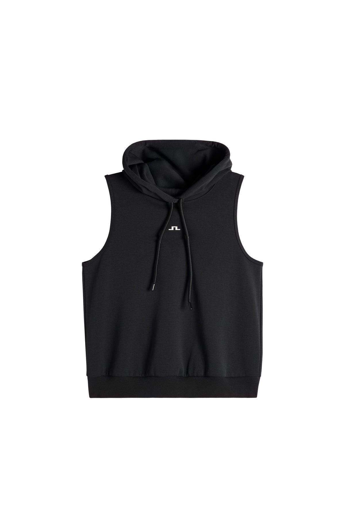 Sarah Sleeveless Hood in Black by J.Lindeberg