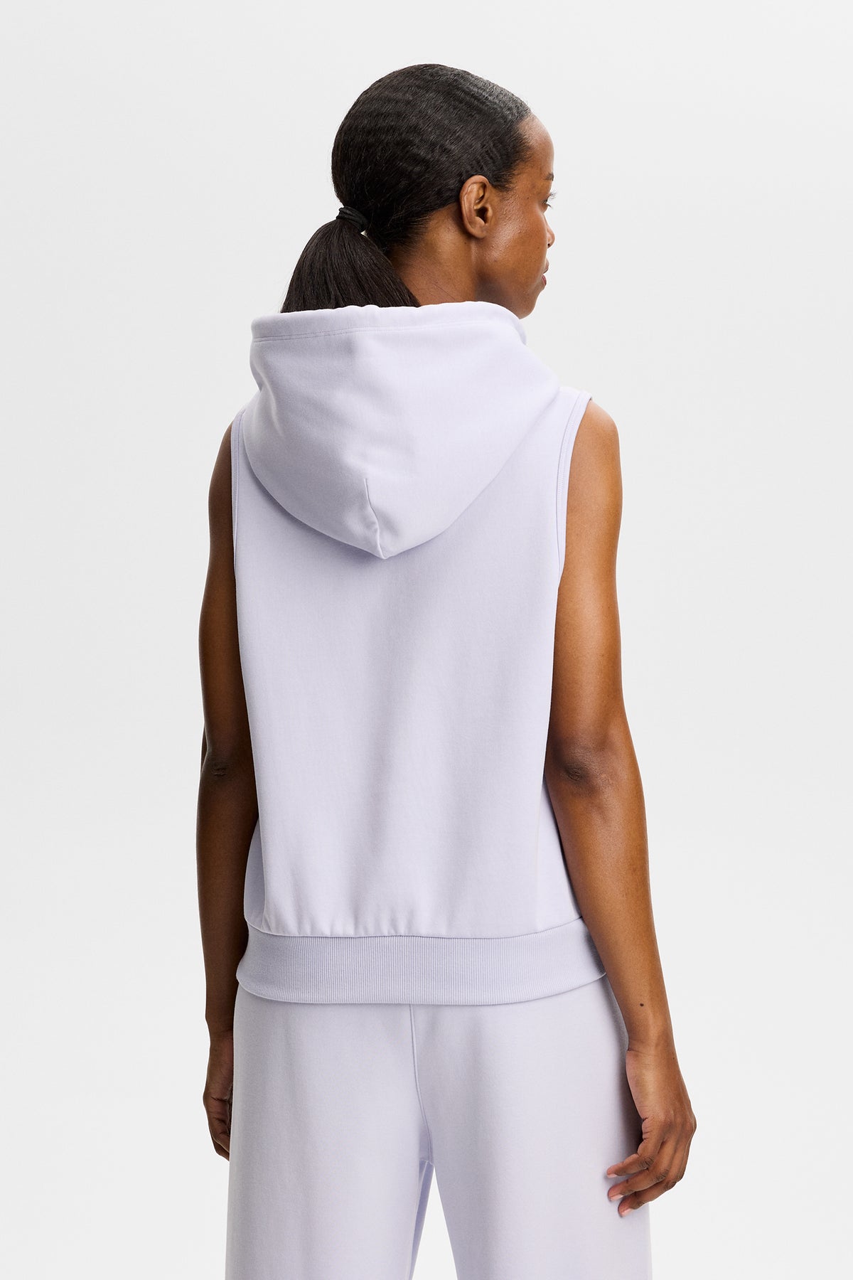 Sarah Sleeveless Hood in Purple Heather by J.Lindeberg