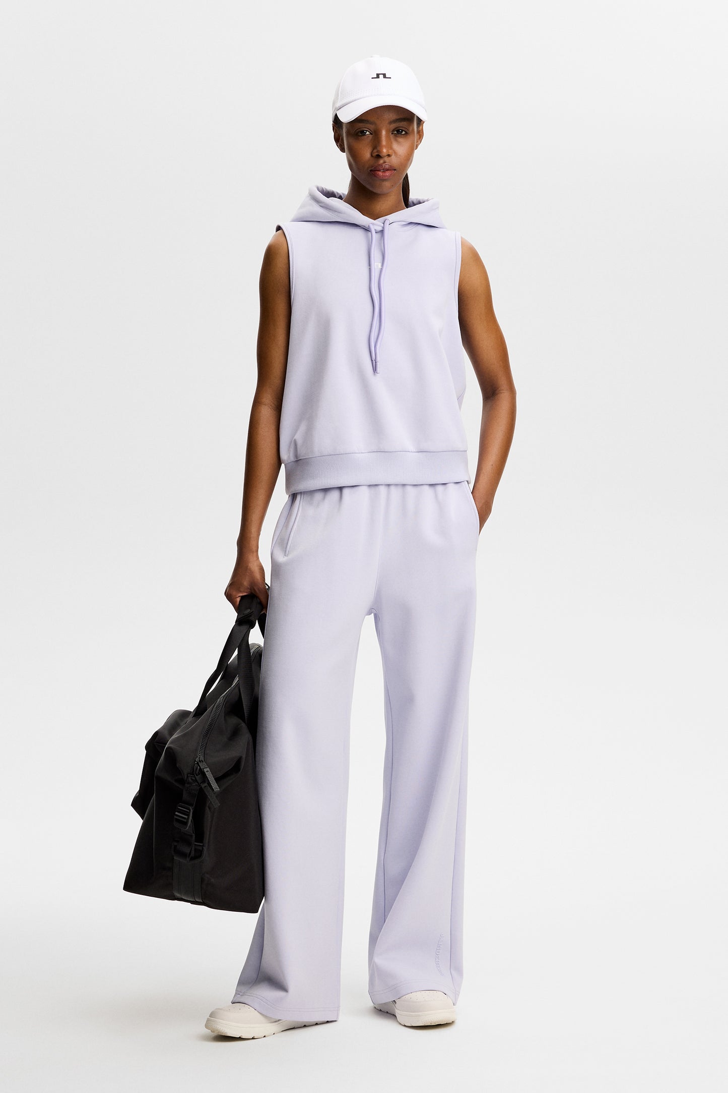 Sarah Sleeveless Hood in Purple Heather by J.Lindeberg