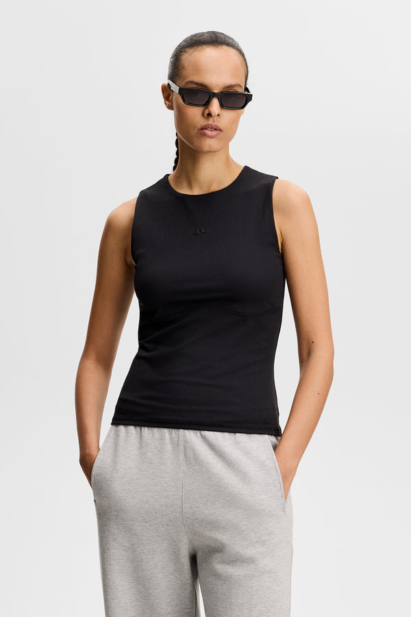 Hannah Sleeveless Top / Black