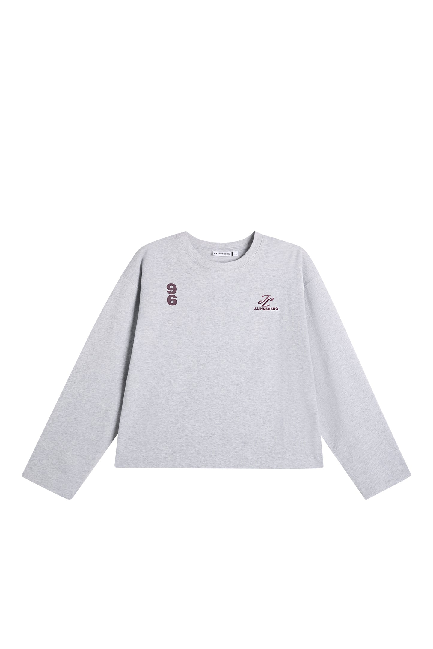 Lilja Graphic LS T-Shirt in Light Grey Melange by J.Lindeberg
