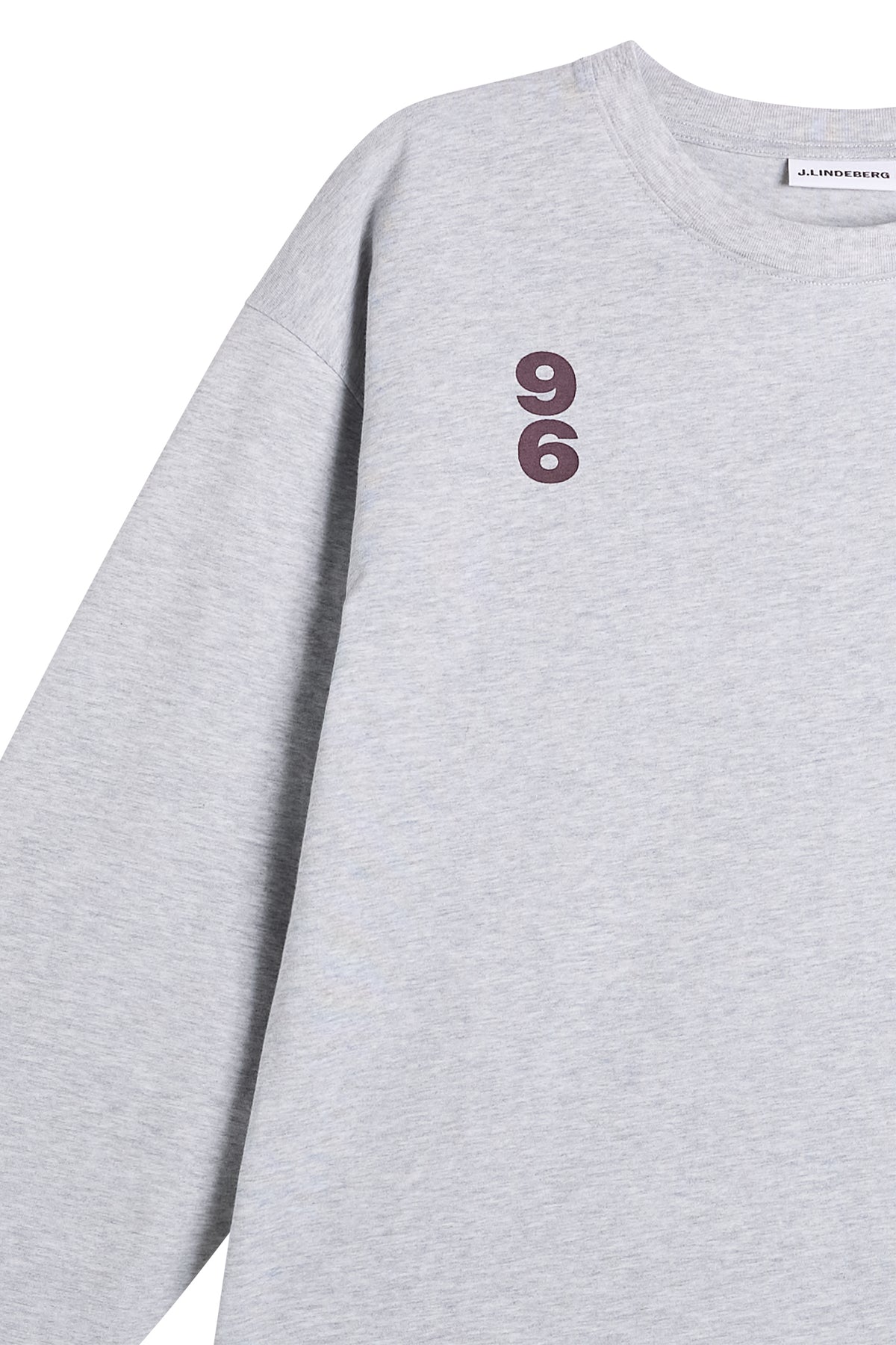 Lilja Graphic LS T-Shirt in Light Grey Melange by J.Lindeberg