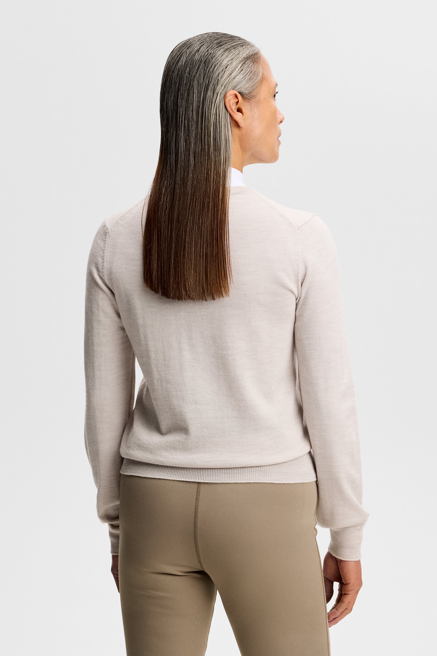 Aria Knitted Sweater in Moonbeam Melange by J.Lindeberg
