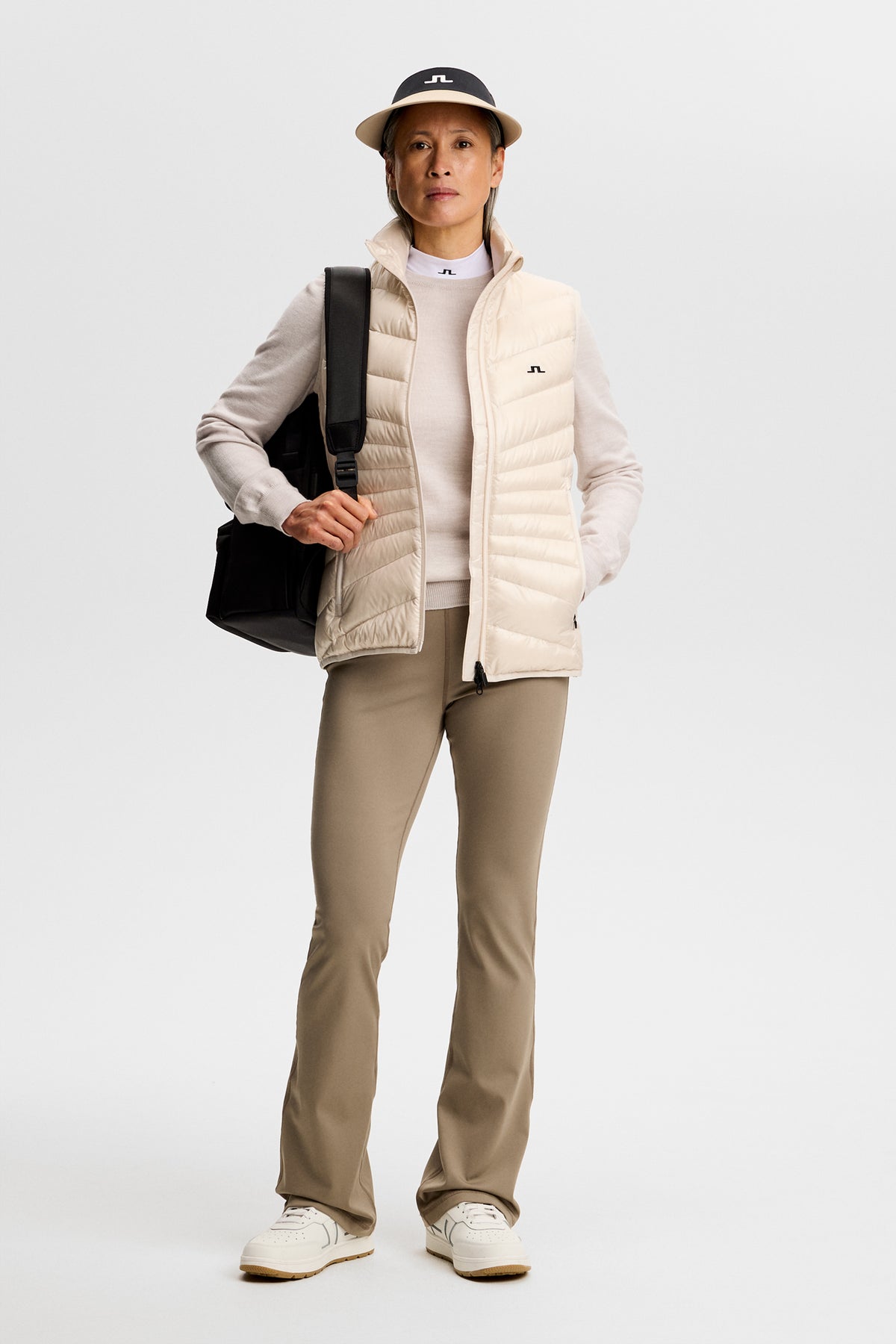 Aria Knitted Sweater in Moonbeam Melange by J.Lindeberg