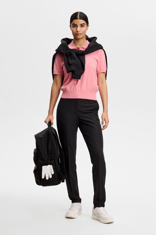 Blake SS Knit Polo / Flamingo Plume