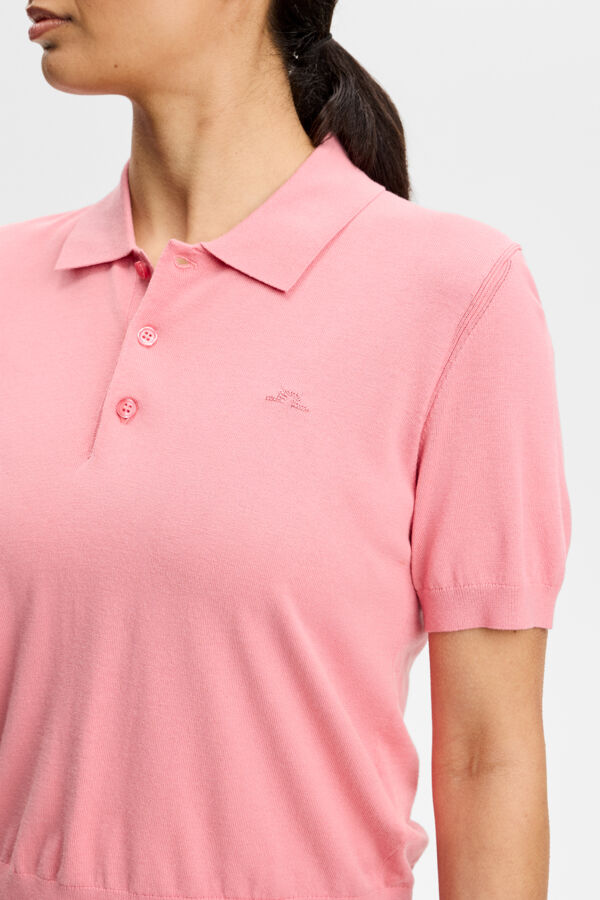 Blake SS Knit Polo / Flamingo Plume