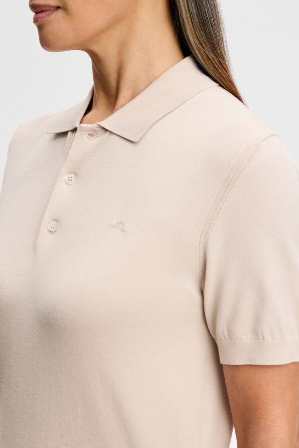 Blake SS Knit Polo / Moonbeam