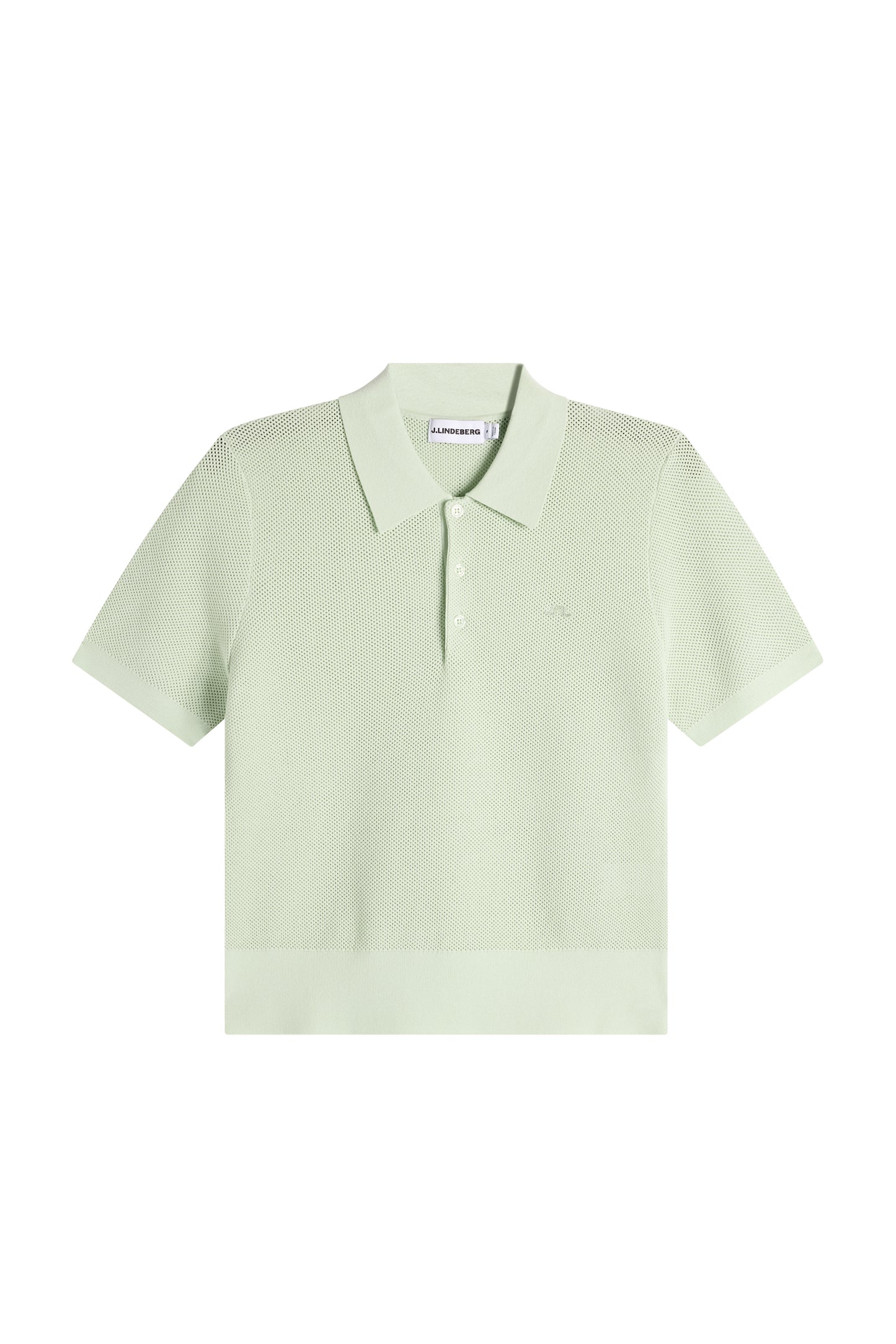 Blake Structure Knit Polo in Subtle Green by J.Lindeberg