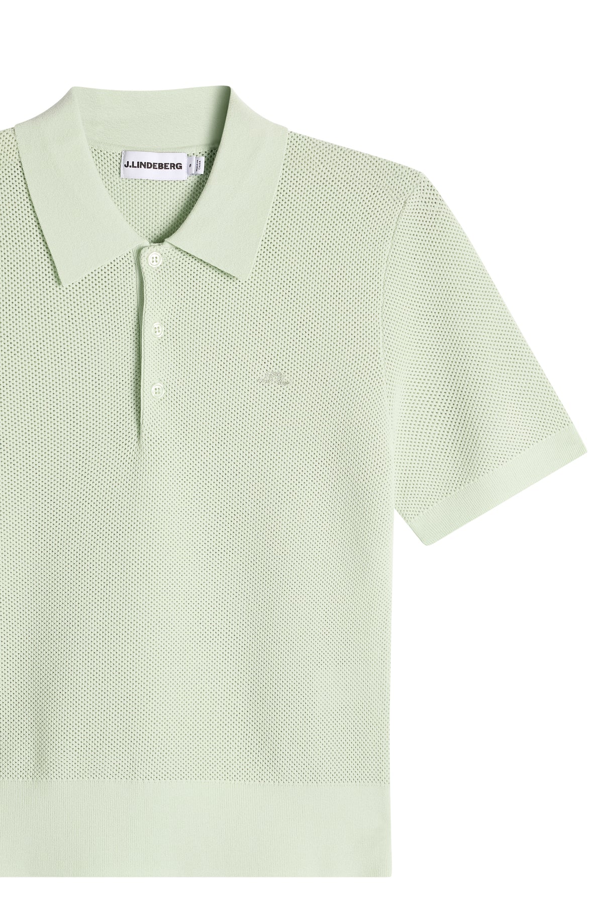 Blake Structure Knit Polo in Subtle Green by J.Lindeberg
