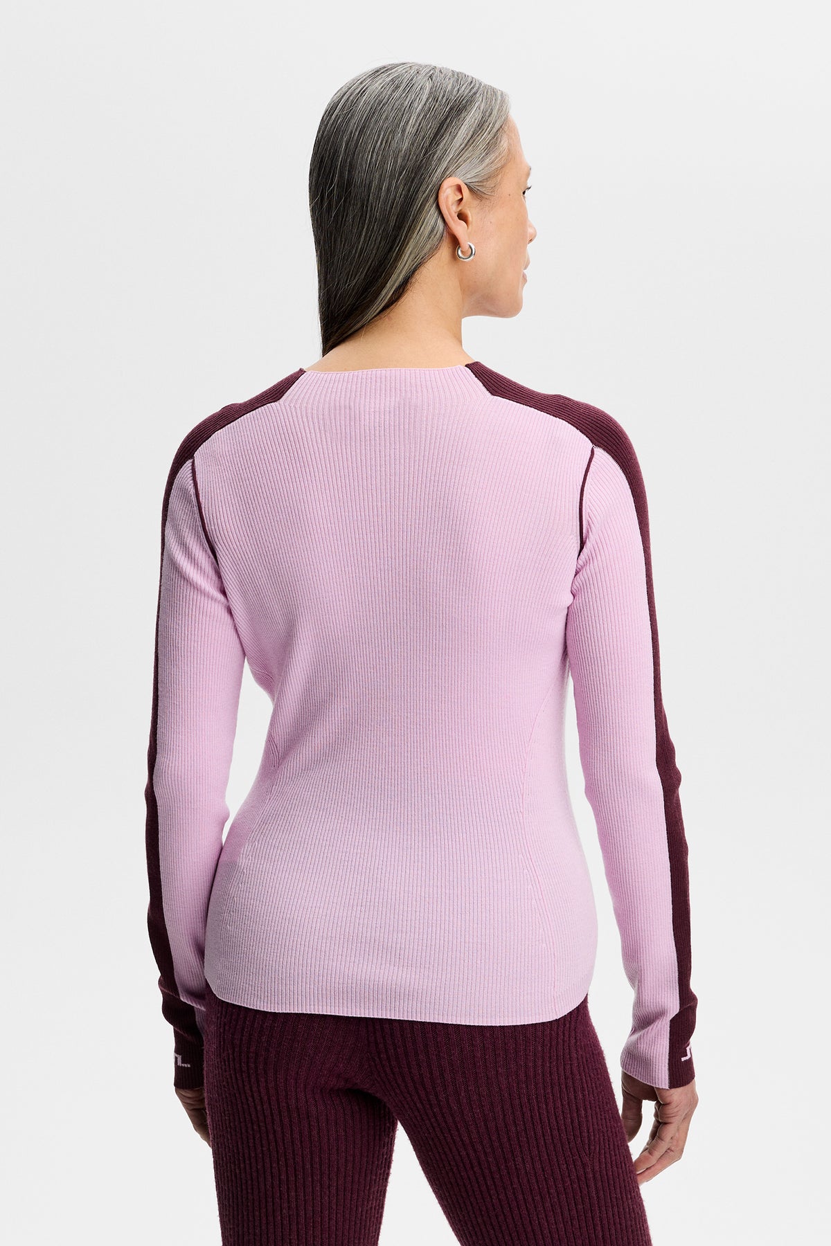 Vale Rib Knit Longsleeve in Orchid Bouquet by J.Lindeberg