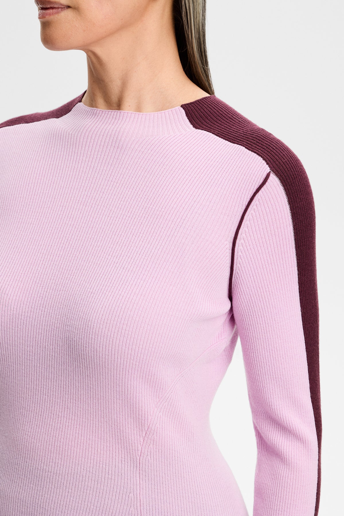 Vale Rib Knit Longsleeve in Orchid Bouquet by J.Lindeberg