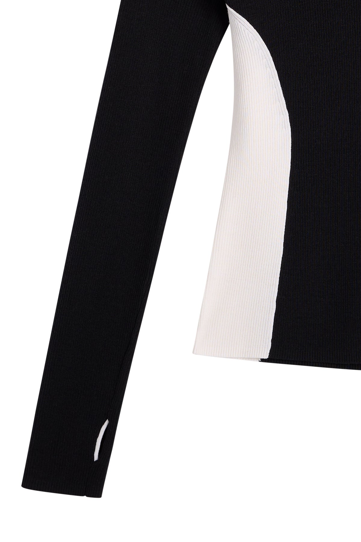 Valley Knitted Rib Quarter Zip in Black by J.Lindeberg