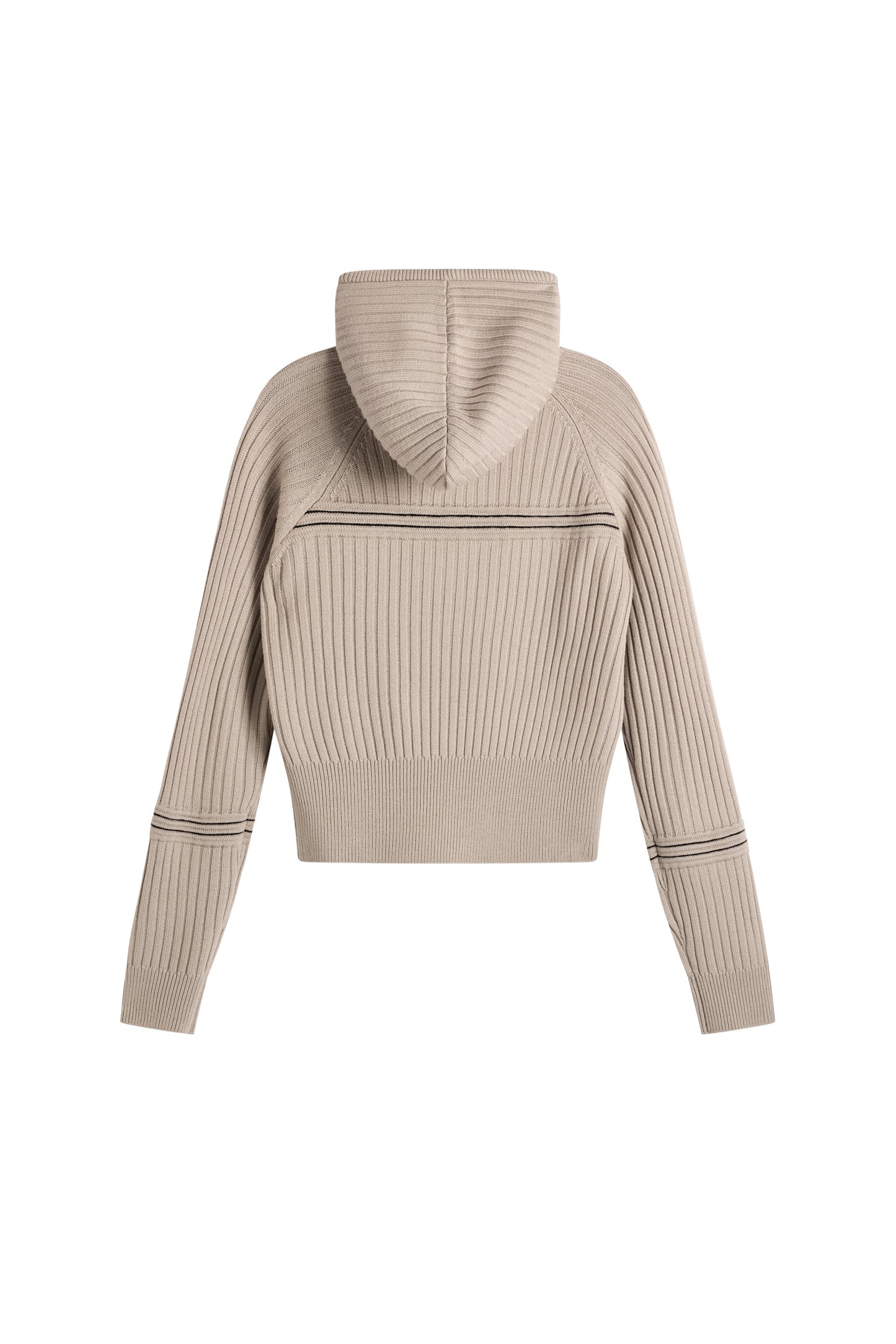 Hilda Knitted Rib Hoodie in Moonbeam by J.Lindeberg