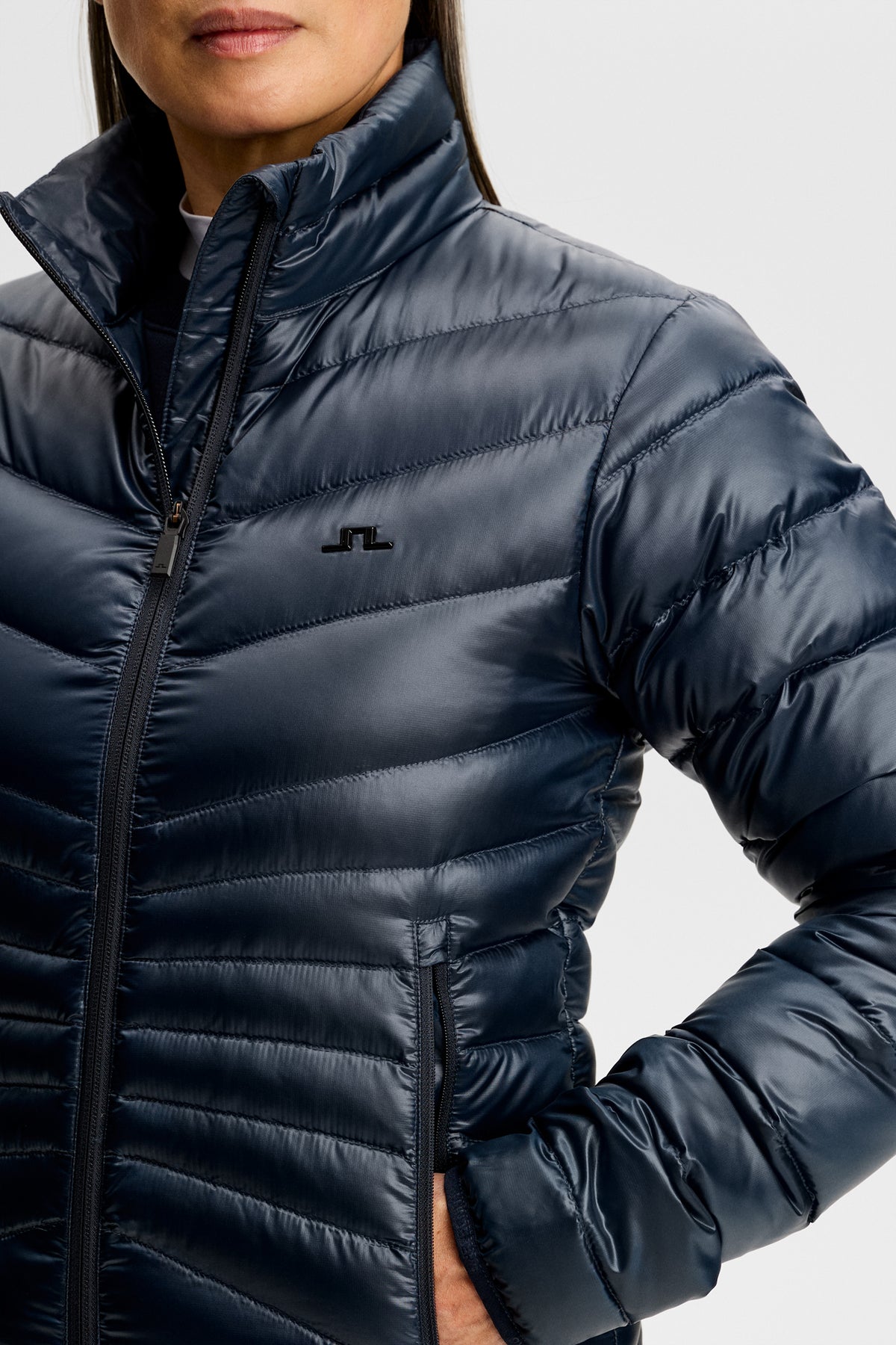 Lara Light Down Jacket in JL Navy by J.Lindeberg