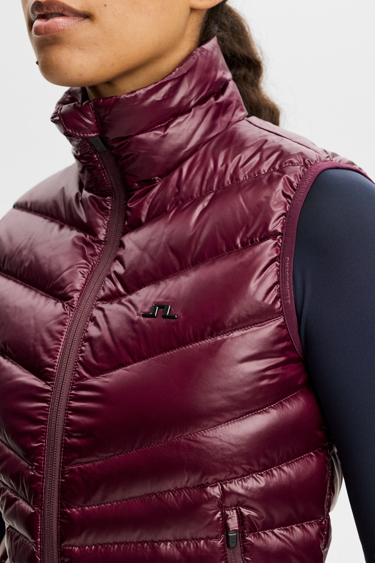 Lara Light Down Vest in Winetasting by J.Lindeberg