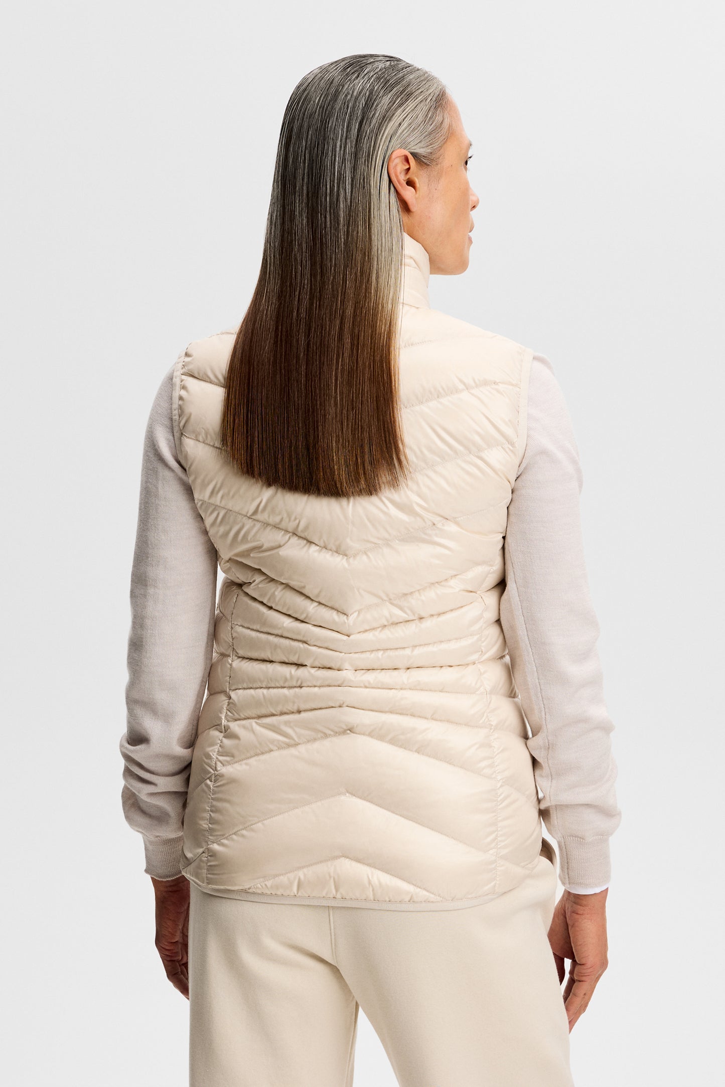Lara Light Down Vest in Moonbeam by J.Lindeberg