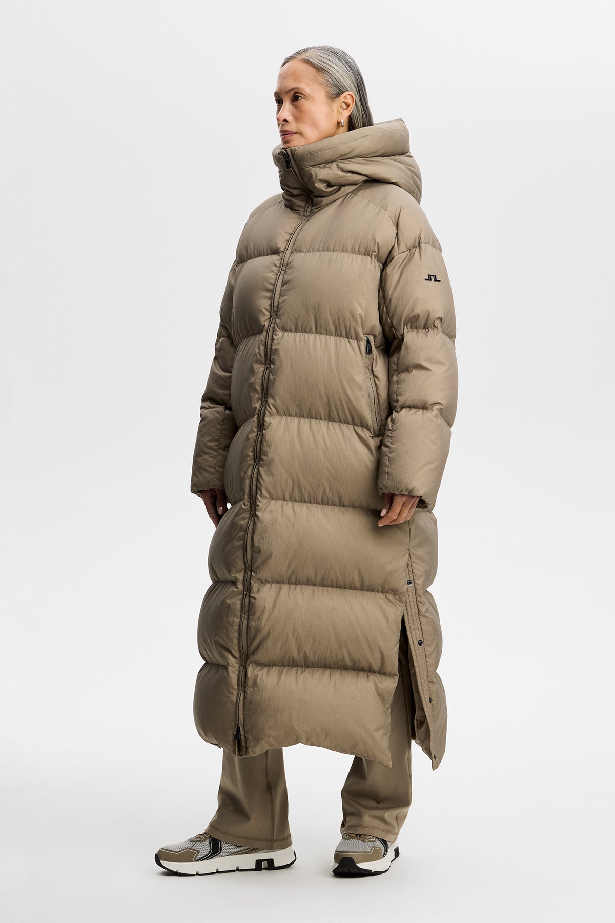 Serene Crinkle Down Parka in Brindle by J.Lindeberg
