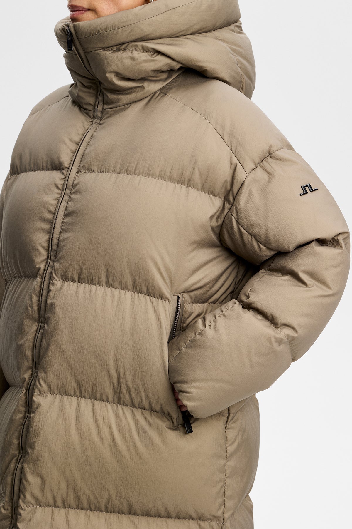 Serene Crinkle Down Parka in Brindle by J.Lindeberg