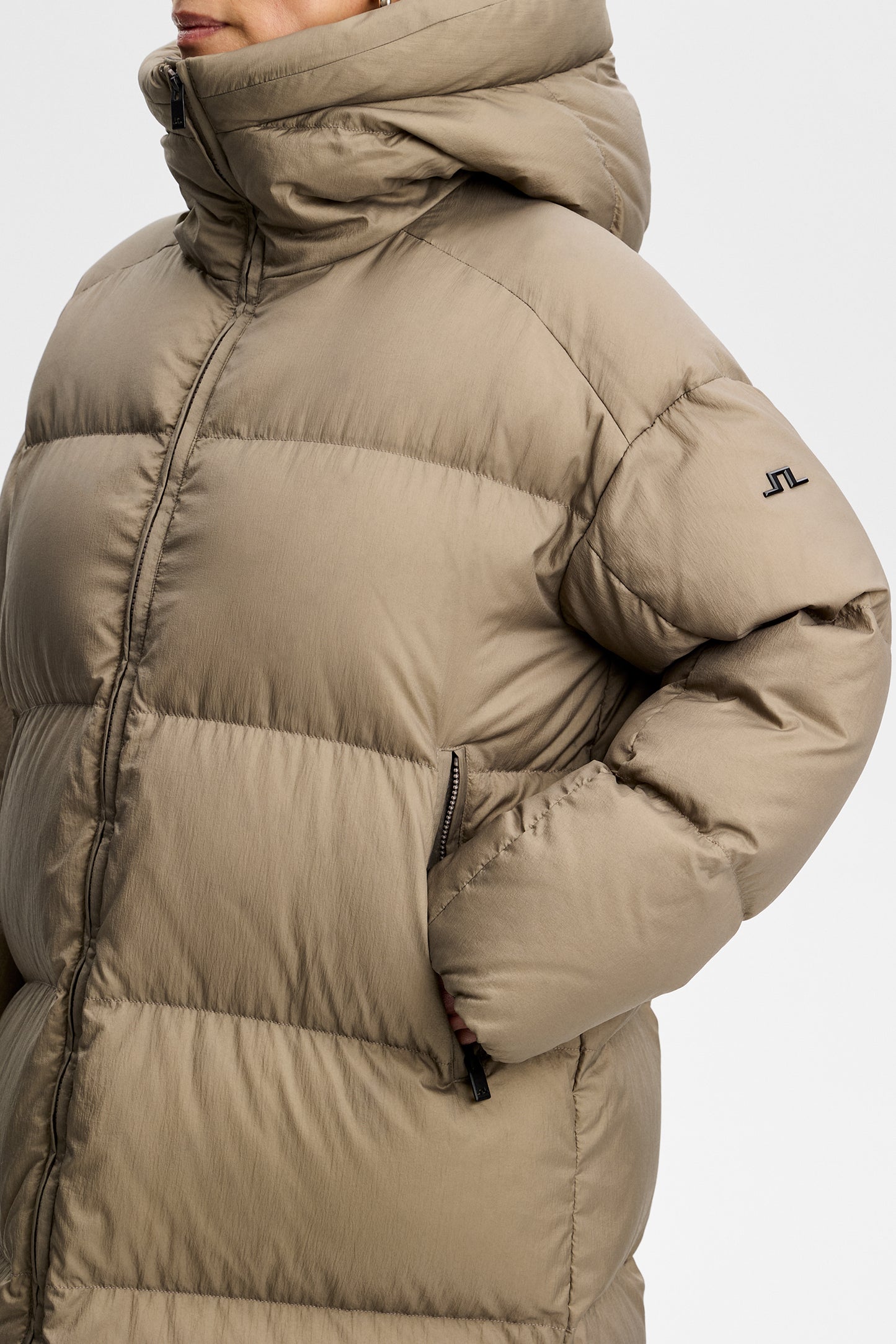 Serene Crinkle Down Parka in Brindle by J.Lindeberg