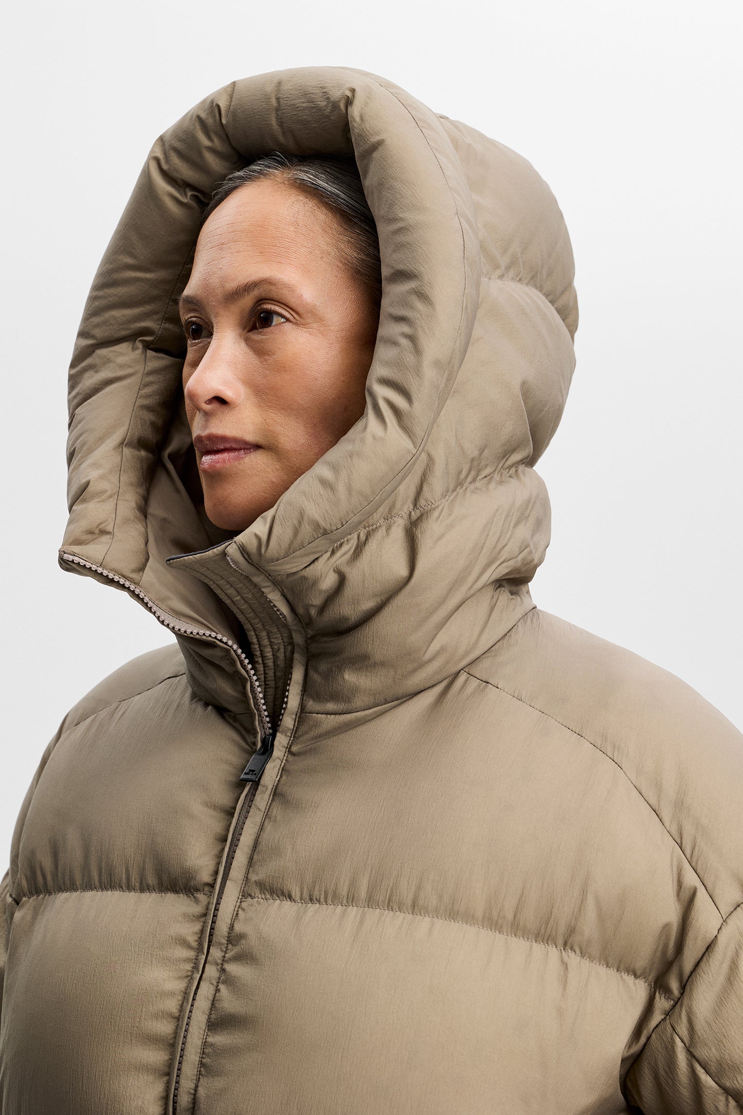 Serene Crinkle Down Parka in Brindle by J.Lindeberg