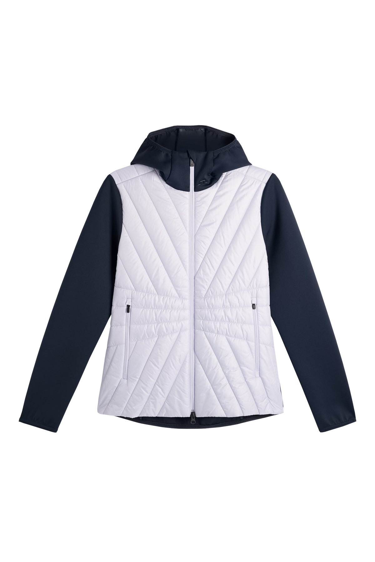 Holma Quilt Hybrid Hood in Purple Heather by J.Lindeberg