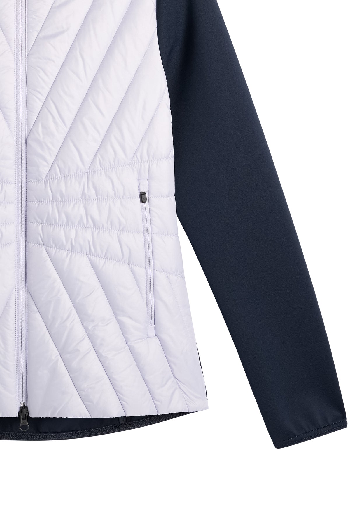Holma Quilt Hybrid Hood in Purple Heather by J.Lindeberg