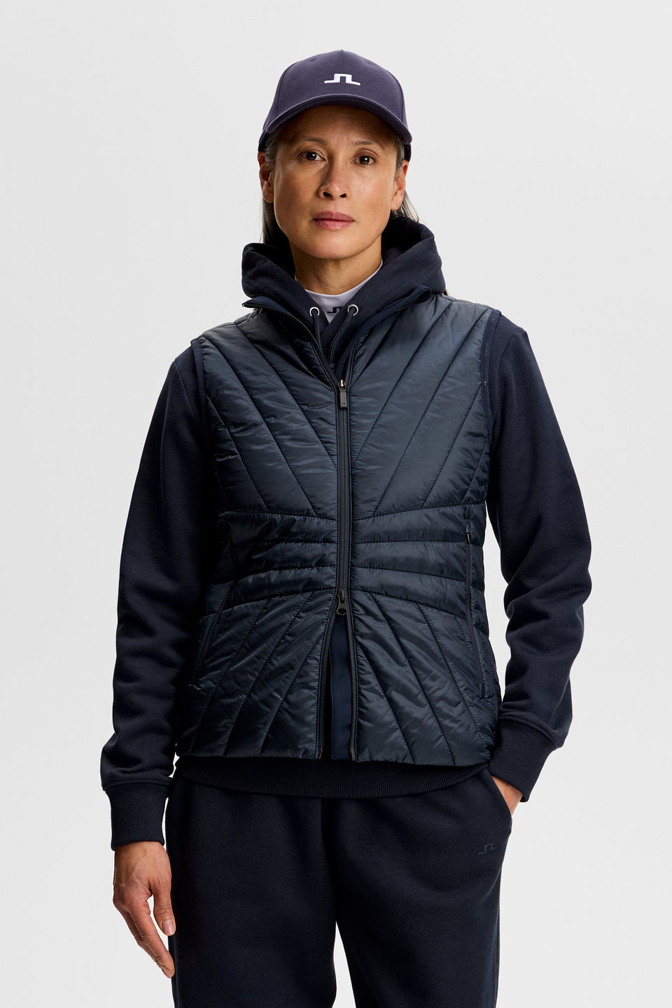 Holma Quilt Hybrid Vest / JL Navy