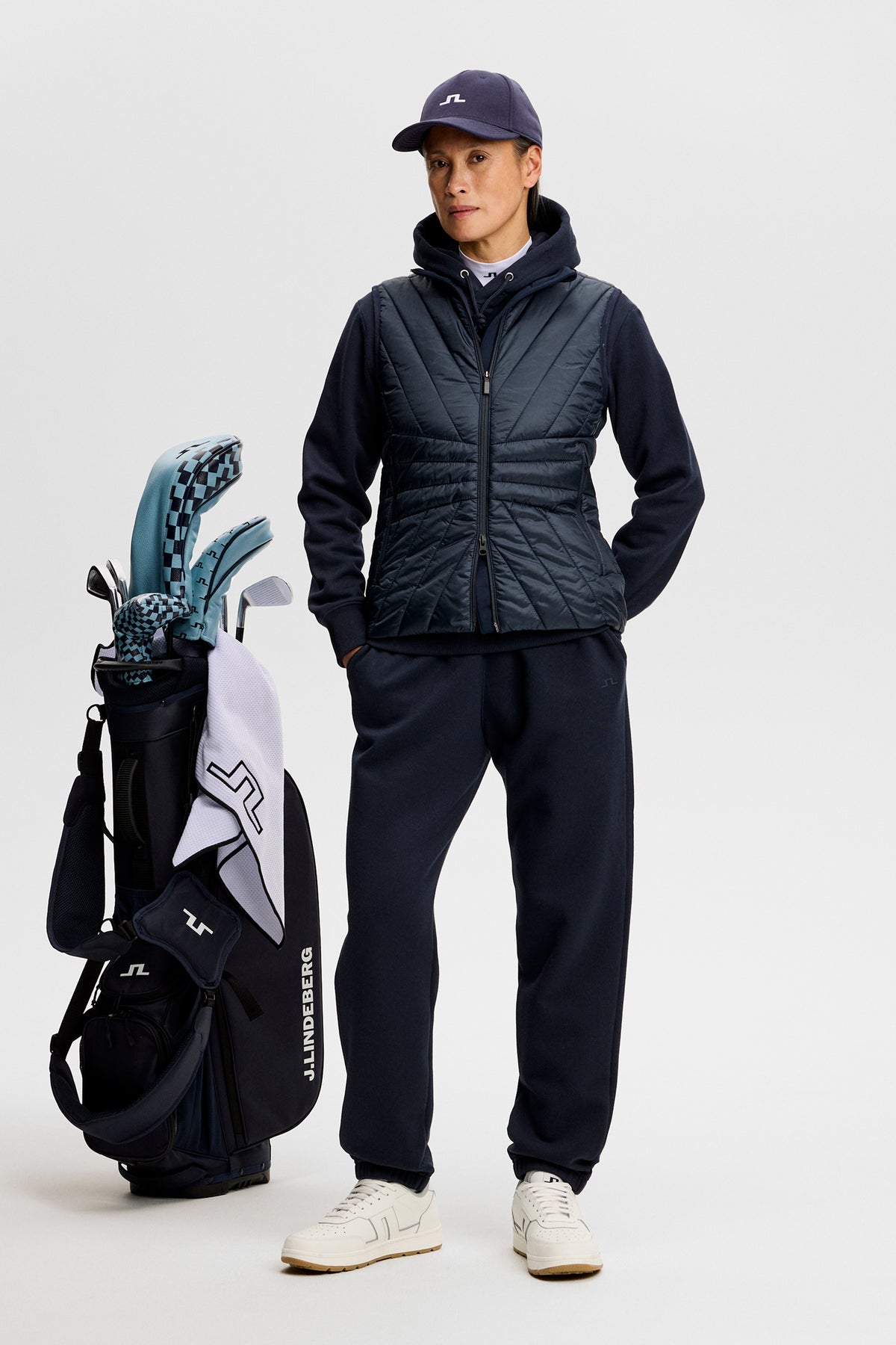 Holma Quilt Hybrid Vest in JL Navy by J.Lindeberg