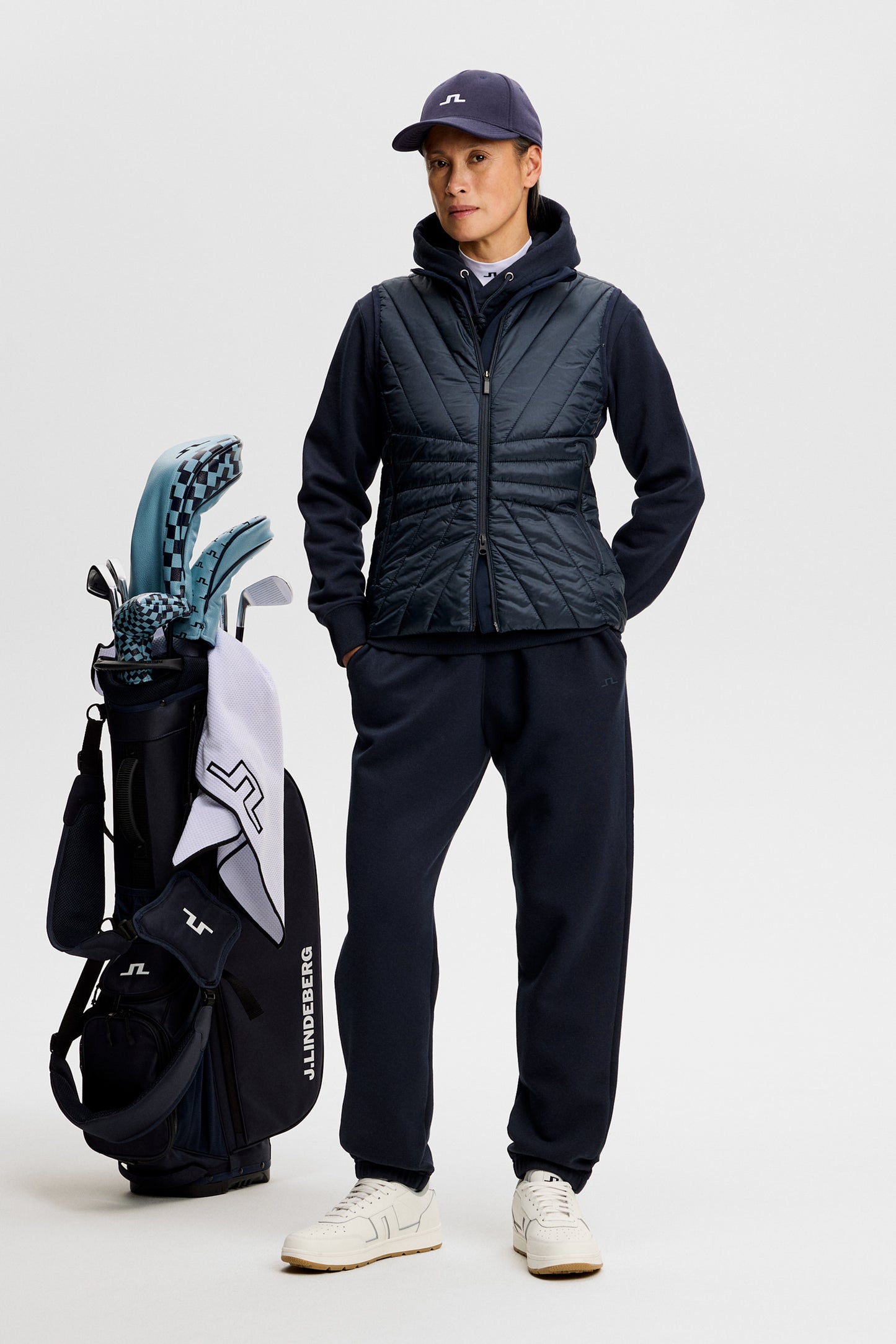 Holma Quilt Hybrid Vest in JL Navy by J.Lindeberg