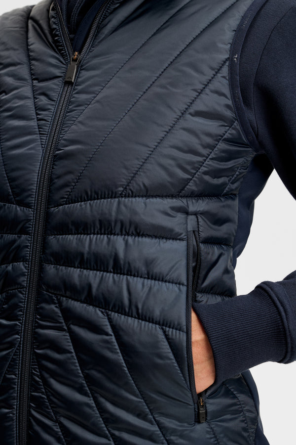 Holma Quilt Hybrid Vest / JL Navy