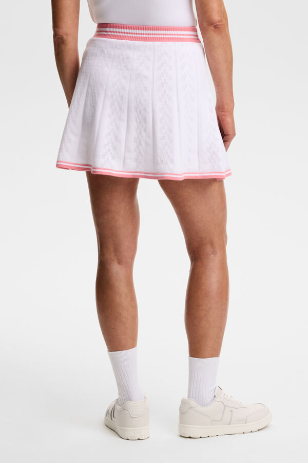 Pamela Pointelle Knitted skirt / White