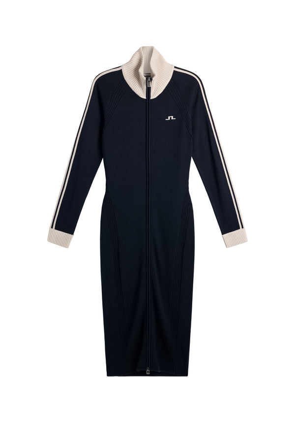 Bettina Knitted Track Dress / JL Navy
