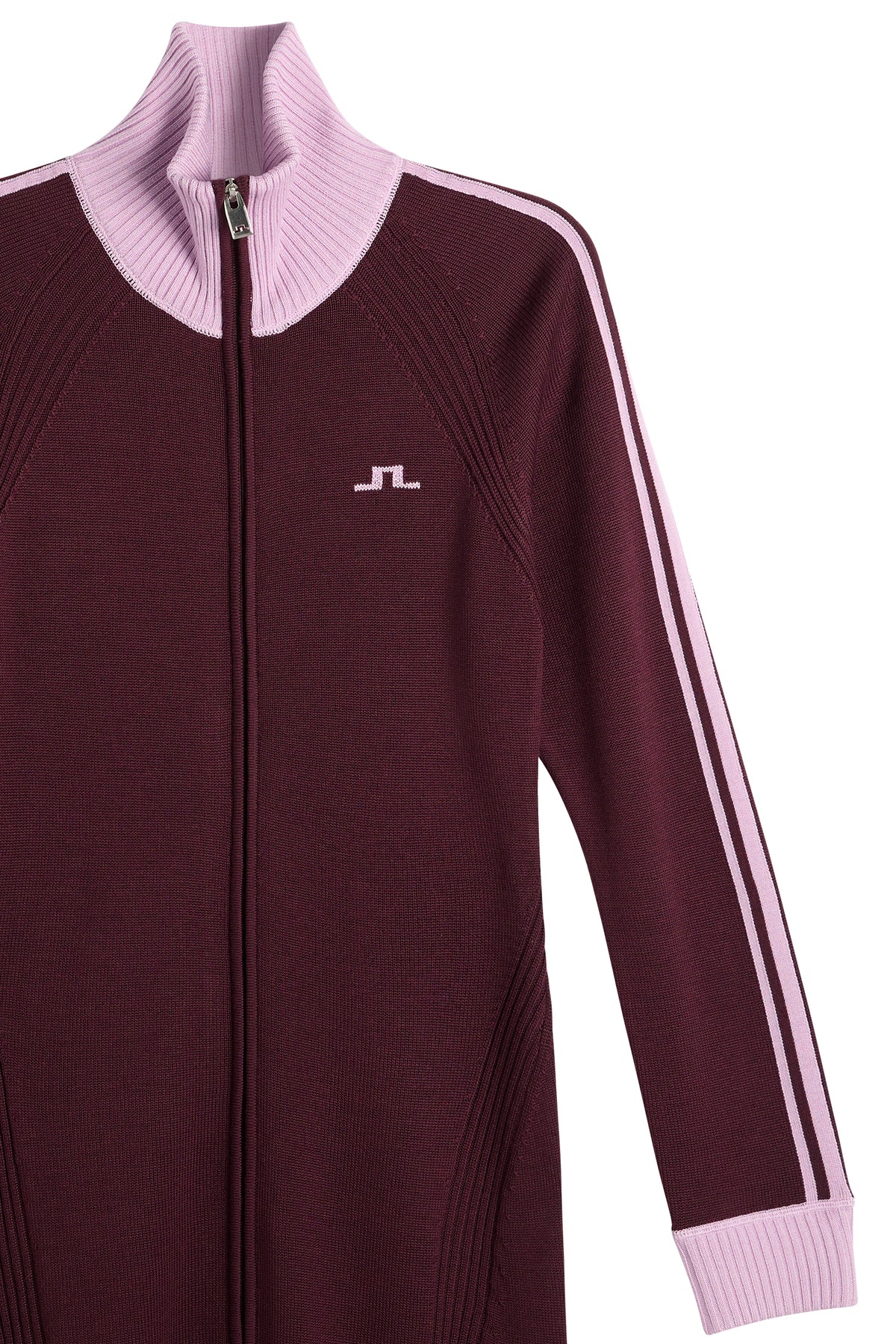 Bettina Knitted Track Dress in Winetasting by J.Lindeberg