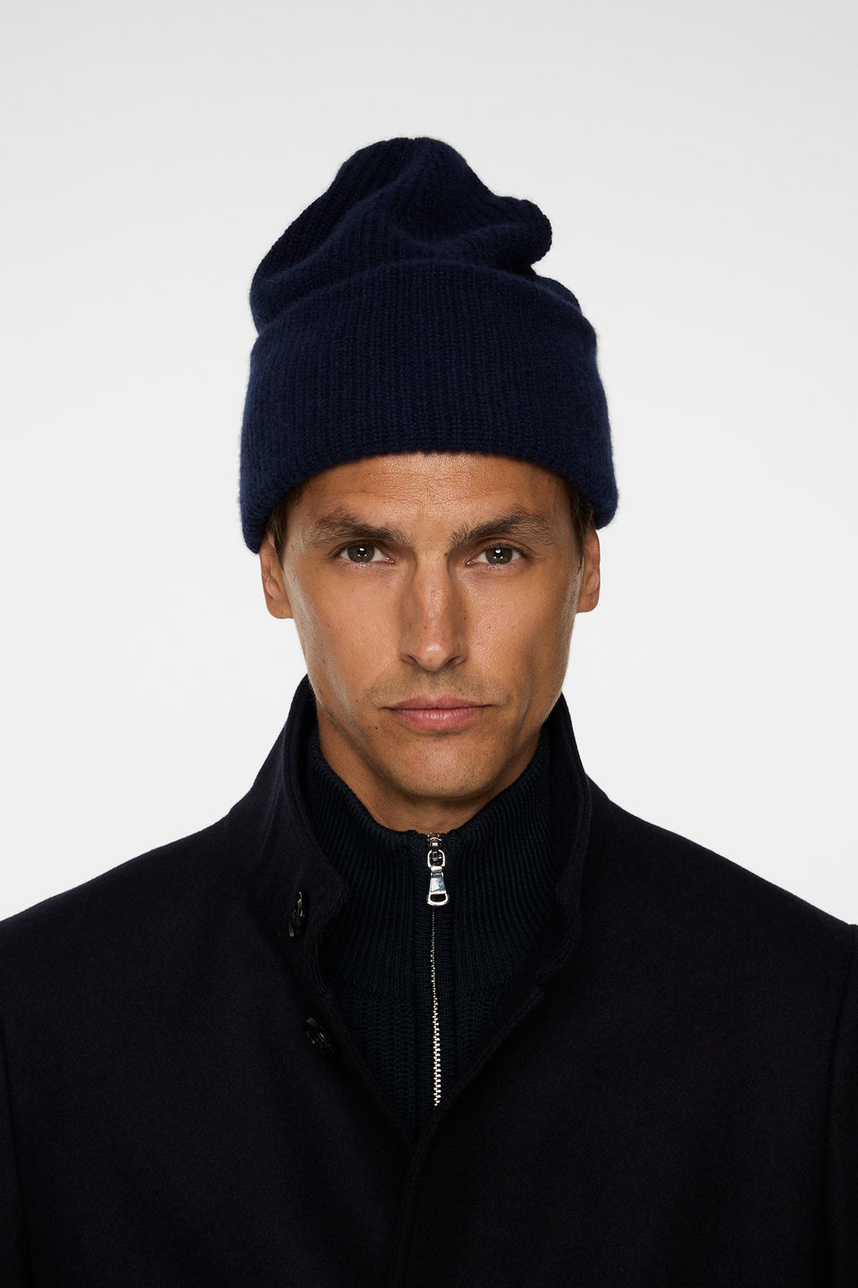 Monti Cashmere Blend Beanie / JL Navy