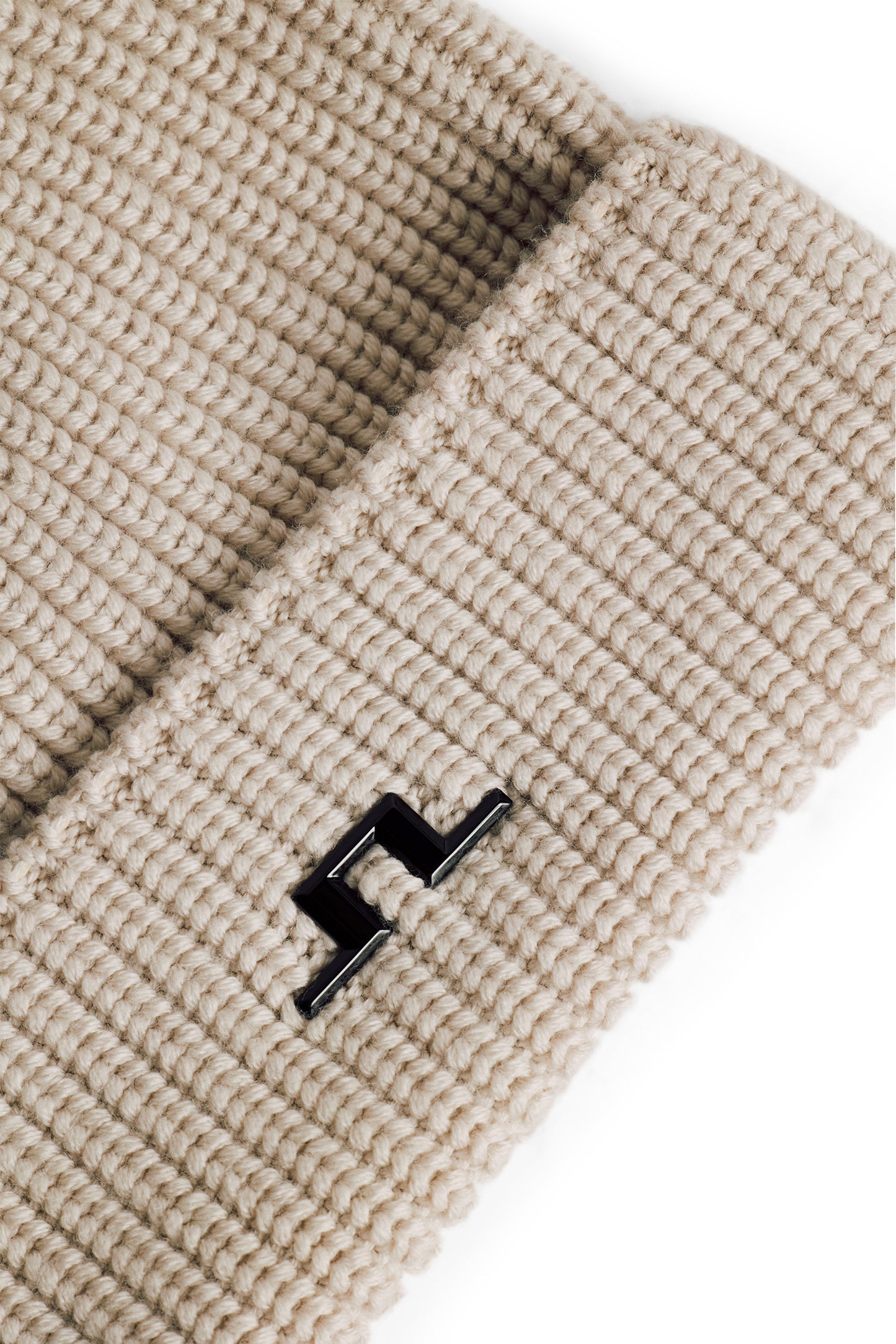 Joan Merino Beanie in Moonbeam by J.Lindeberg