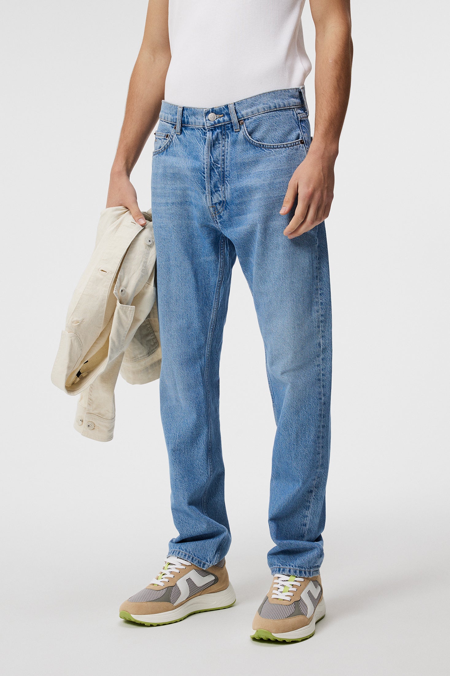 제이린드버그 J.LINDEBERG Cody Washed Regular Jeans,Light Blue