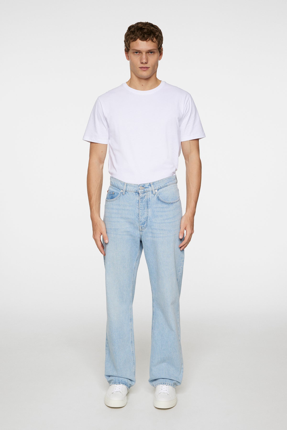 Cart Super Stone Wide Jeans in Light Blue by J.Lindeberg