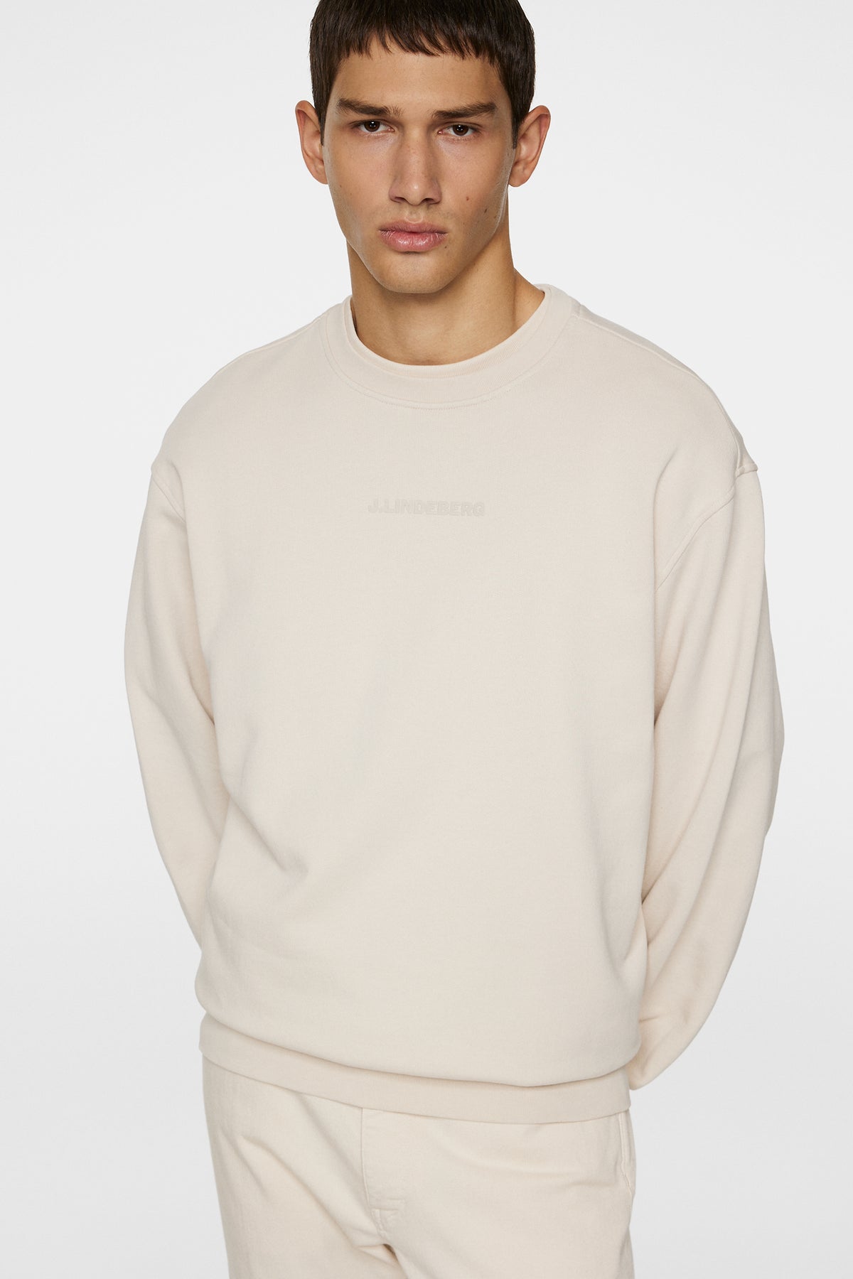 Callan Crew Neck in Moonbeam by J.Lindeberg